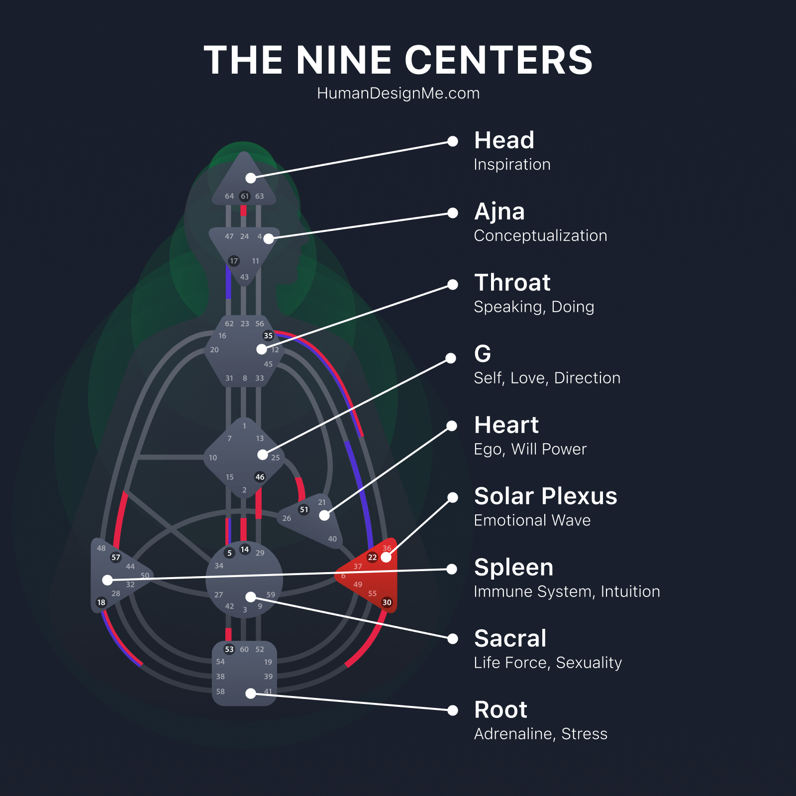 nine centres human design